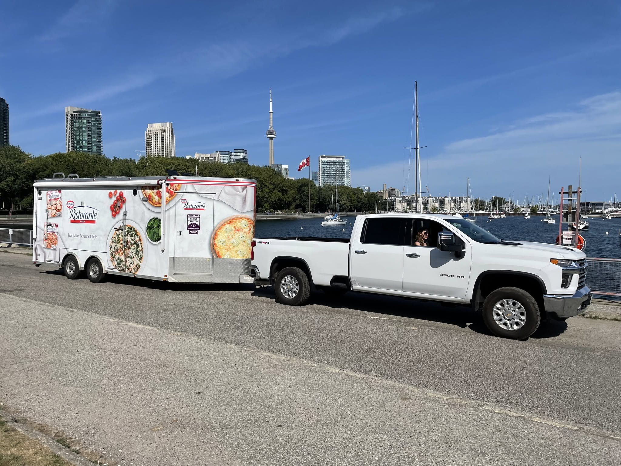 Dr. Oetker Ristorante trailer on the Toronto waterfront