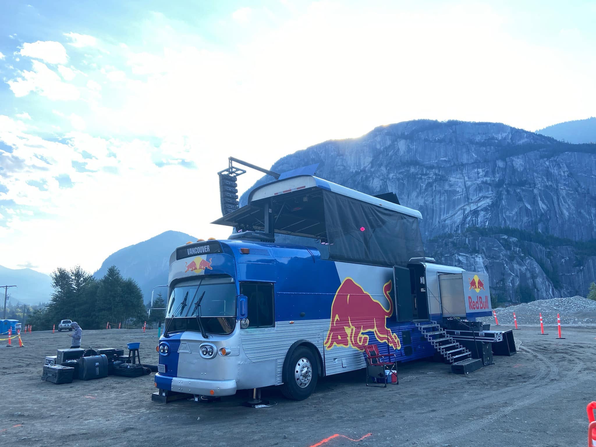 Red Bull Tour Bus staged in Squamish, BC